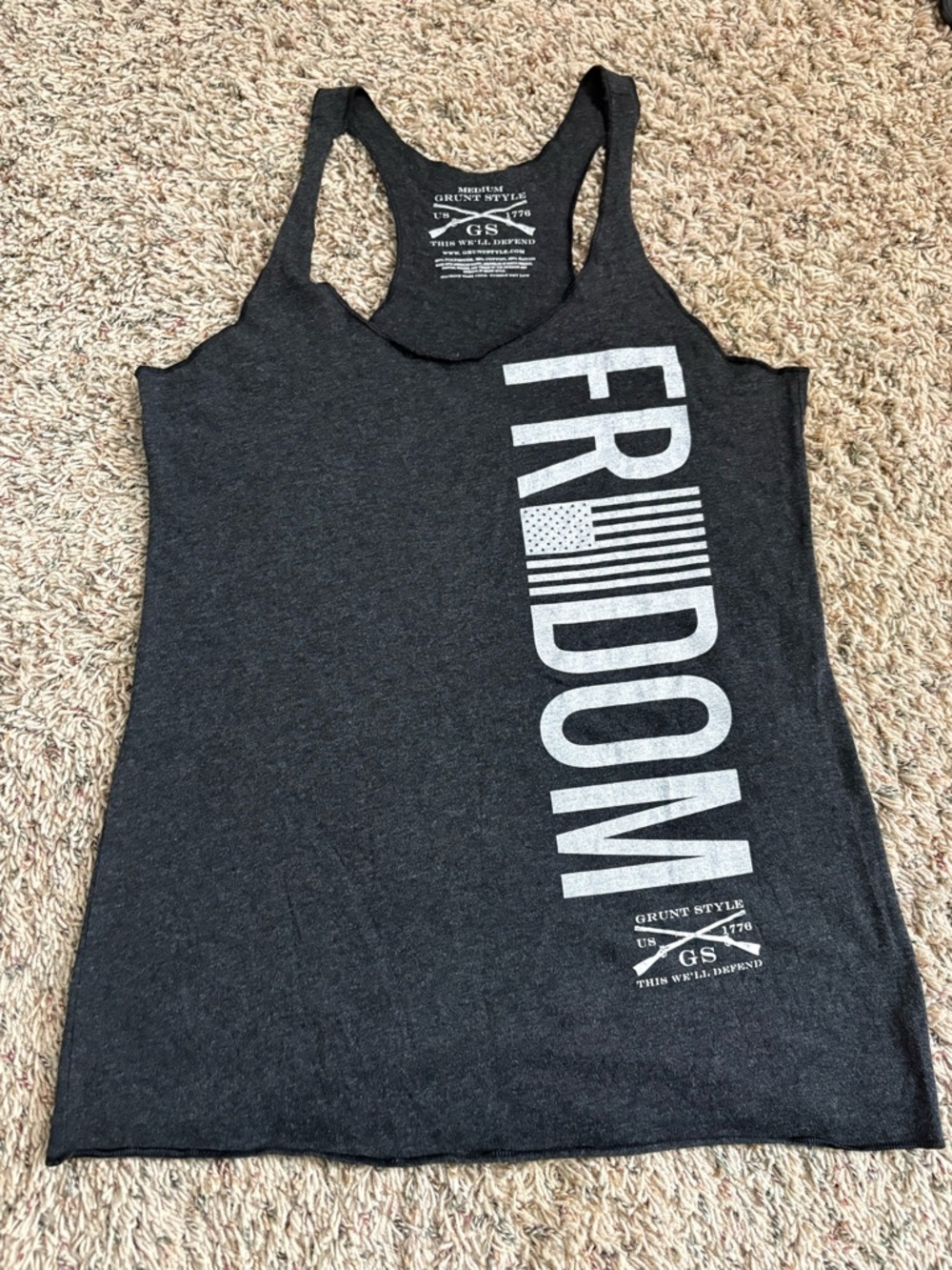 Grunt Style Women's Charcoal Tank Size Medium